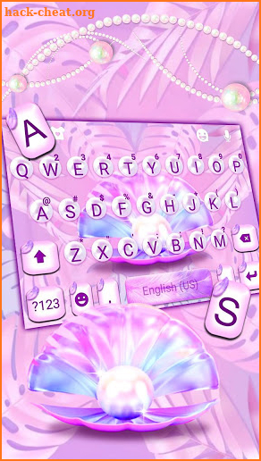 Luxury Pearls Keyboard Theme screenshot