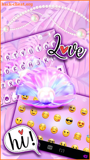 Luxury Pearls Keyboard Theme screenshot