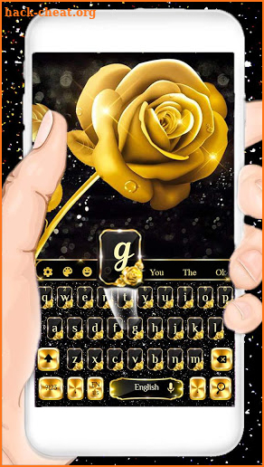 Luxury Rose Gold Keyboard Theme screenshot