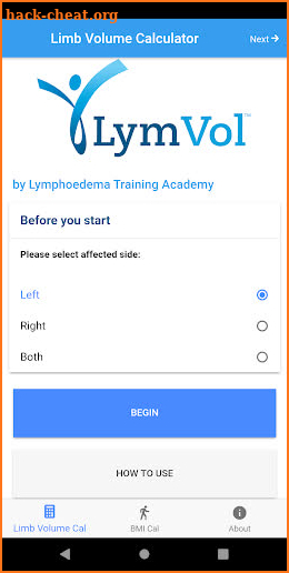 LymVol - Lymphoedema Limb Volume Calculator screenshot