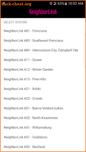 LYNX NeighborLink screenshot