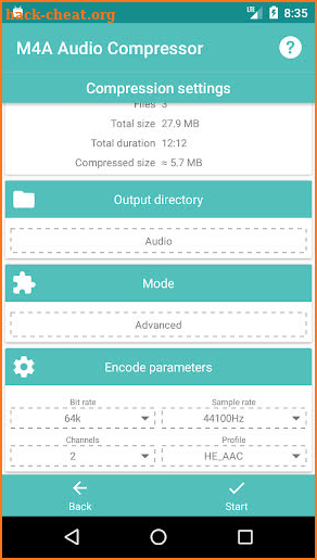 M4A Audio Compressor (no Ads) screenshot