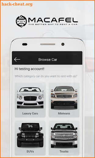 Macafel - Car rental market place screenshot