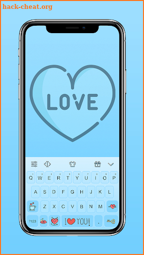 Macaron Blue - Emoji Keyboard, Free, Macaron Color screenshot