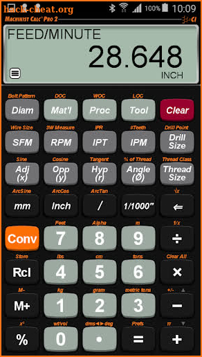 Machinist Calc Pro 2 screenshot