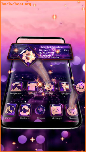 Magic Eiffel Tower Glass Theme screenshot