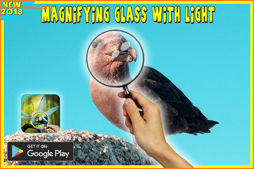 magnifying glass microscope + flashlight app screenshot