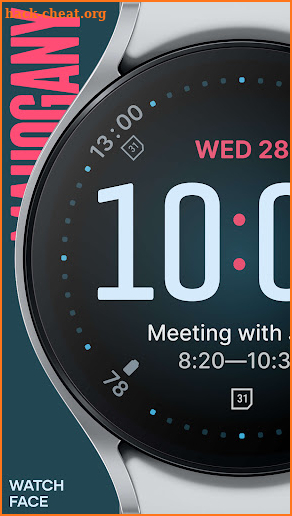 Mahogany Watch Face screenshot