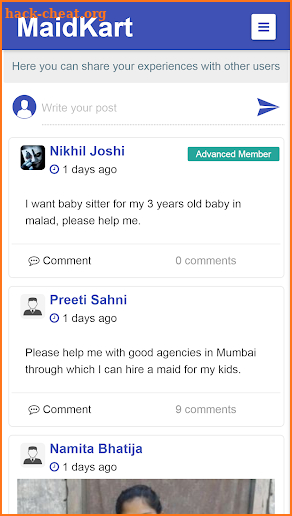 Maidkart -Find maids, nanny, cooks in your area screenshot