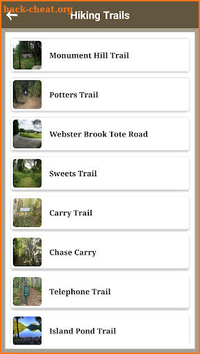 Maine Hiking Trails screenshot