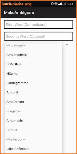 Make Ambigrams screenshot