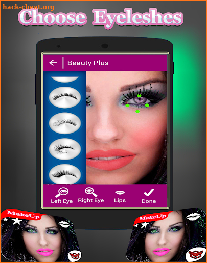 Makeup Editor : Eyelashes &  Lips Coloring screenshot