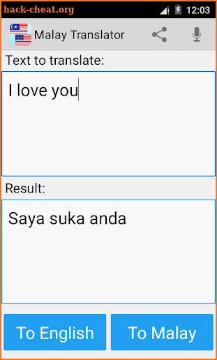 Malay English Translator Pro screenshot