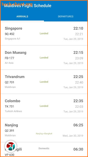 Maldives Flight Schedule Pro screenshot