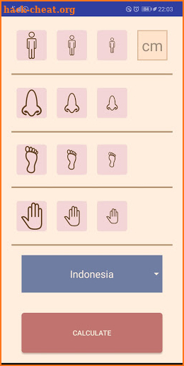 Male Organ Size Calculator screenshot