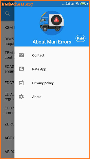 MAN Truck Fault Code Errors screenshot