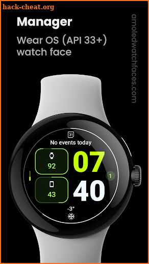 Manager: Wear OS 4 watch face screenshot