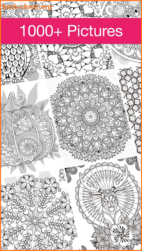 Mandala Coloring Book 🌸 Free Adult Coloring Game screenshot