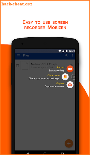 Manual Mobile Top Screen Recorder REC screenshot