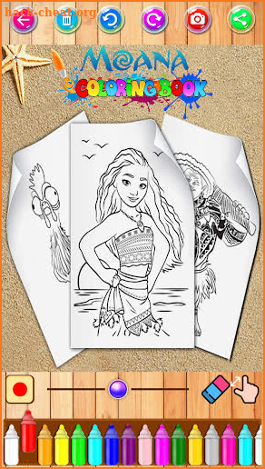 maona coloring princesses book screenshot