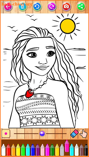 maona coloring princesses book screenshot