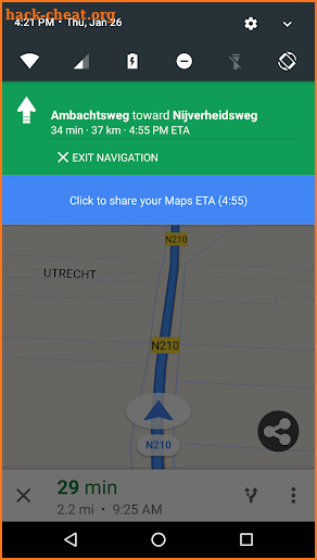 Maps Share ETA / Arrival time screenshot