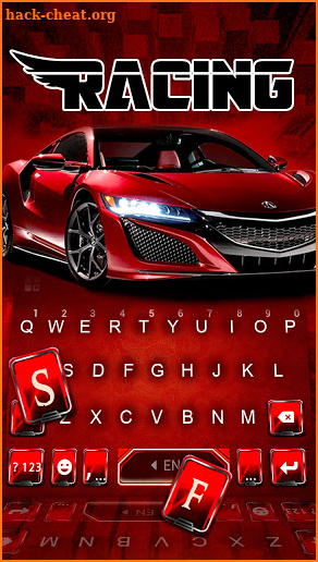 Maroon Race Car Keyboard Background screenshot