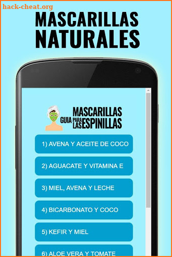 MASCARILLAS para las Espinillas - GUÍA screenshot