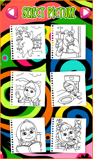 Mash and the bear Coloring Book screenshot