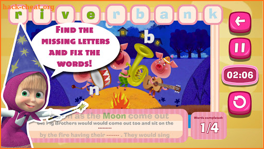 Masha and the Bear: Word Game for Kids screenshot