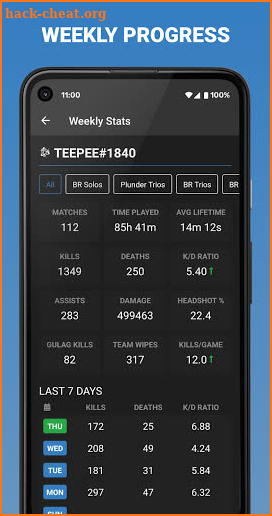 Match Tracker for COD Warzone screenshot