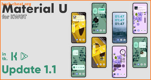 Material U - Android 12 inspired KWGT screenshot