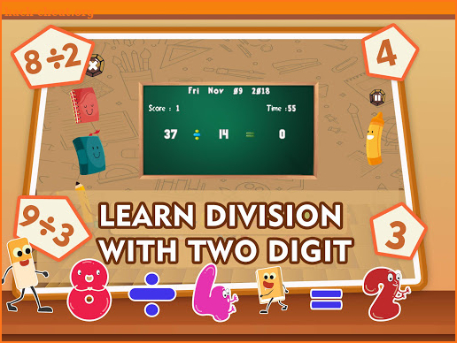 Math Division Games For Kids - Dividing Quiz App screenshot