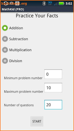 Math Facts Practice (PRO) screenshot