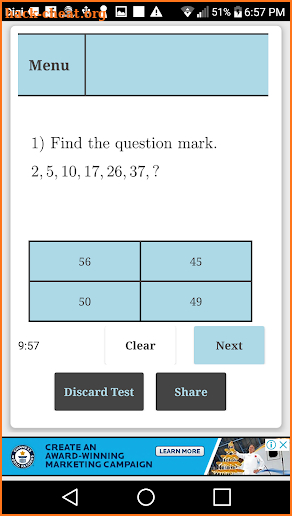 Math IQ Test screenshot