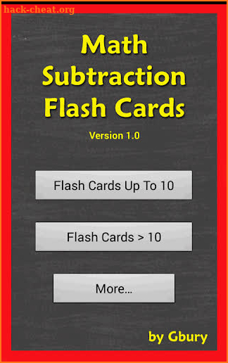 Math Subtraction Flash Cards screenshot