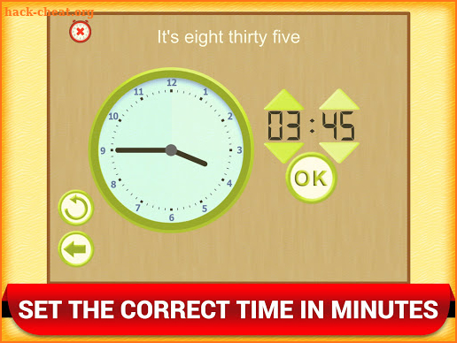 Math Telling Time Clock Game screenshot