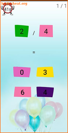 Mathematic game screenshot