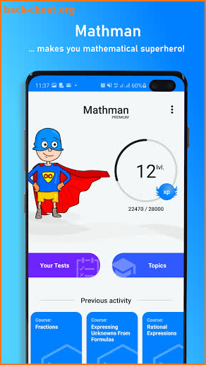 Mathman - Math Tests and Theory screenshot