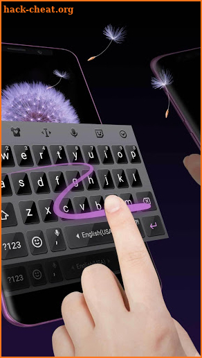 Matte Black Keyboard Theme for Samsung Galaxy S9 screenshot