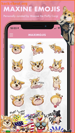 MaxiMojis - Corgi Dog Stickers by fluffy Maxine screenshot