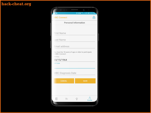 MBC Connect Patient Registry screenshot