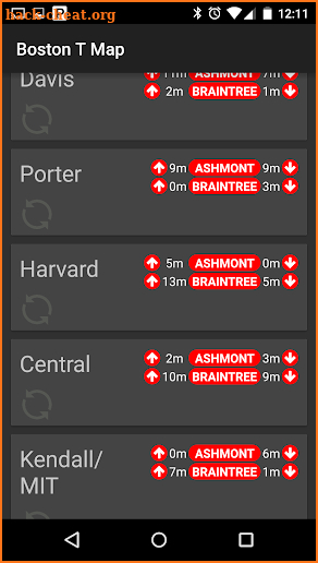 MBTA Boston T Map screenshot