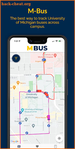 MBus — Track University of Michigan Buses screenshot