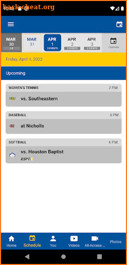 McNeese Athletics screenshot