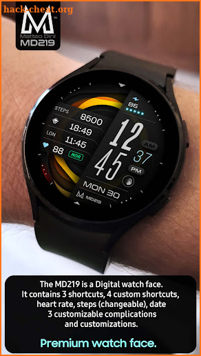 MD219: Digital watch face screenshot