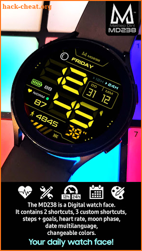 MD238 - Digital watch face screenshot