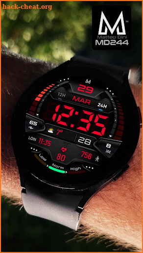 MD244: Digital watch face screenshot