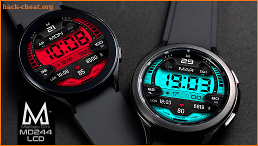 MD244 LCD: Digital watch face screenshot