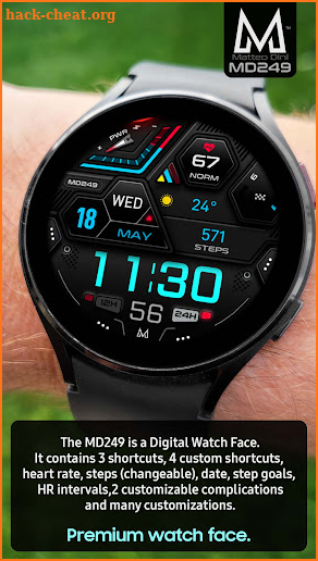 MD249: Digital watch face screenshot